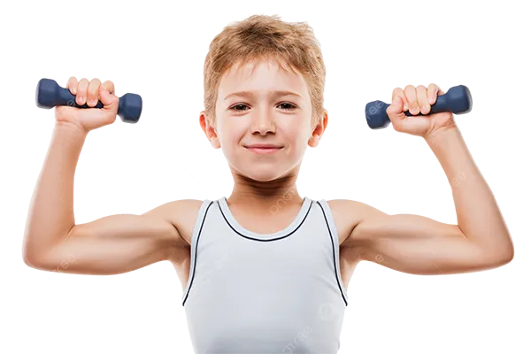 عکس یک پسر در حال انجام ورزش بدنسازی